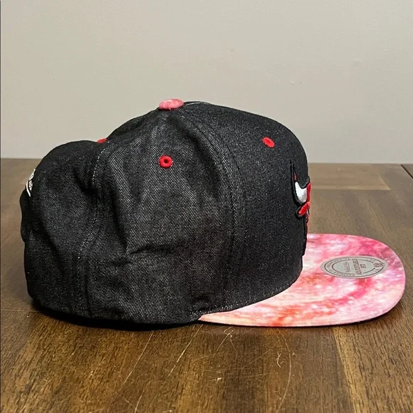 Mitchell & Ness Chicago Bulls Tie Dye Brim Embroidered SnapBack Hat - Picture 7 of 14